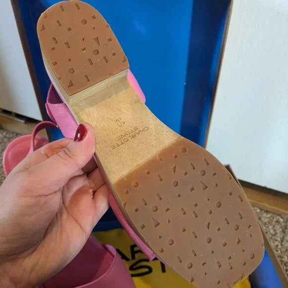 Charlotte Stone Pink Allie Clog Sandals - Picture 10 of 11